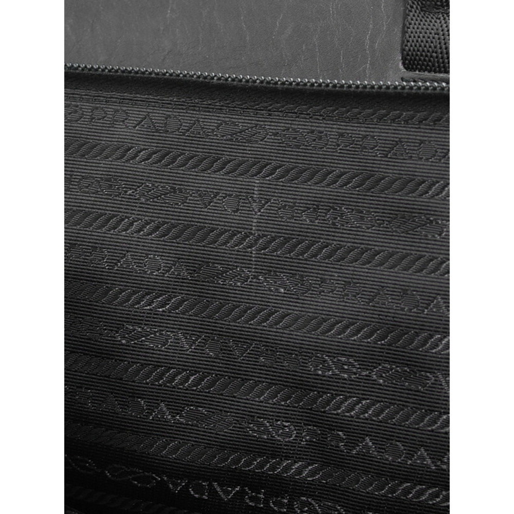 Prada Gray Wool Felt Leather Handbag Tote Bag Black - Picture 9 of 9